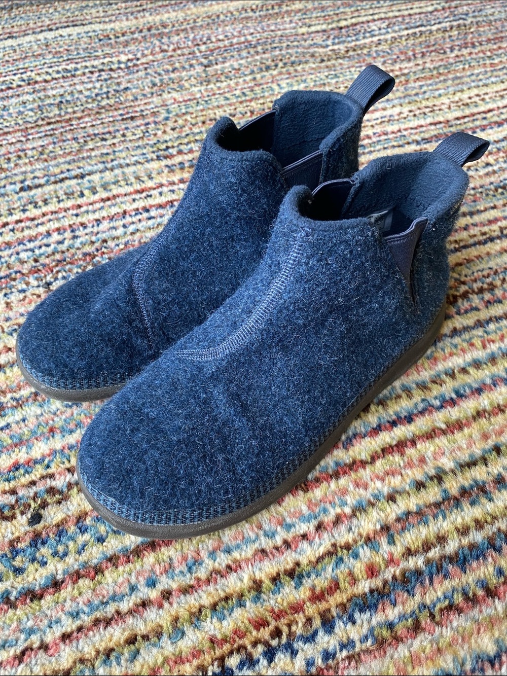 Chaco Navy Wool Chukka Boots